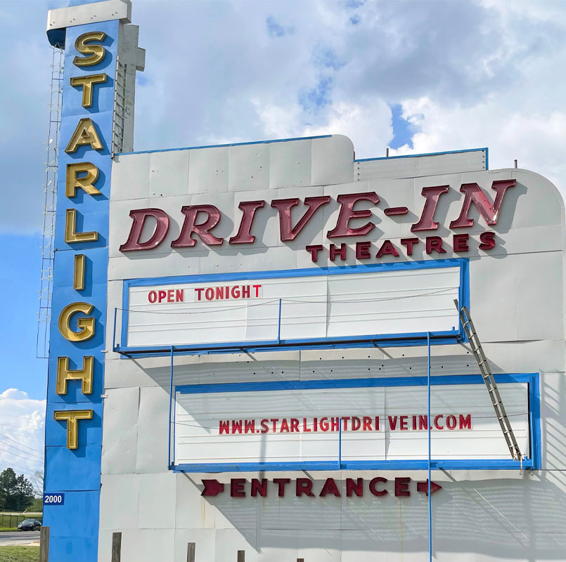 Sit back, relax and star gaze at the Starlight Drive-In.