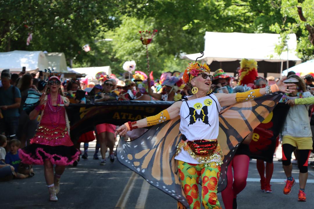 people gather for the popular Inman Park Festival and Tour of Homes