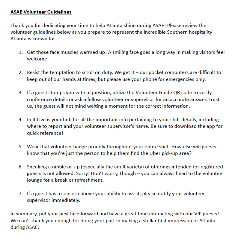 ASAE Volunteers