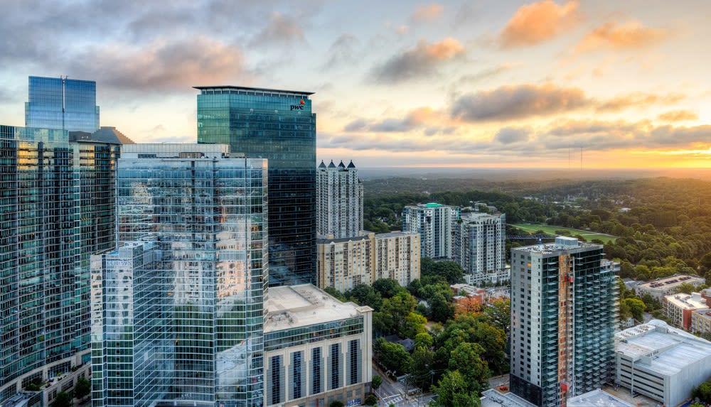 Atlanta Midtown Peachtree Sunrise