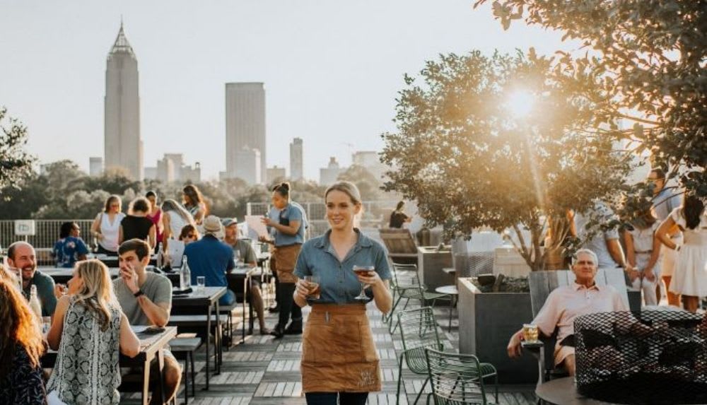 Enjoy patio dining at Atlanta food halls