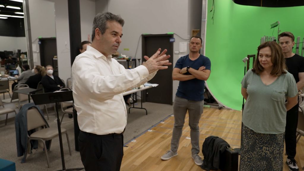 Director, Tomar Zvulun talking to his staff at The Atlanta Opera. 