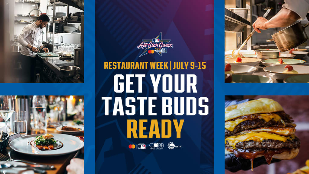@DiscoverAtlanta Link In Bio 53 Chef preparing gourmet dishes in a restaurant kitchen during All-Star Restaurant Week in Atlanta, Georgia.