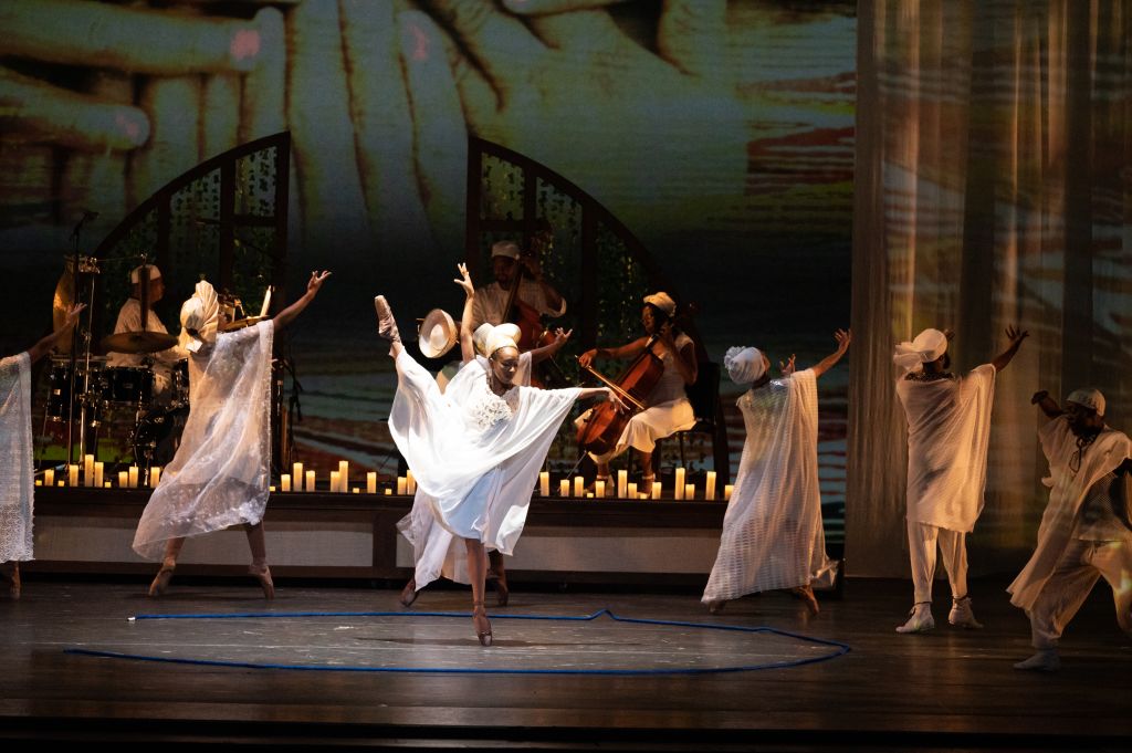 Ballerinas dancing from the Ballethnic debut performance. 