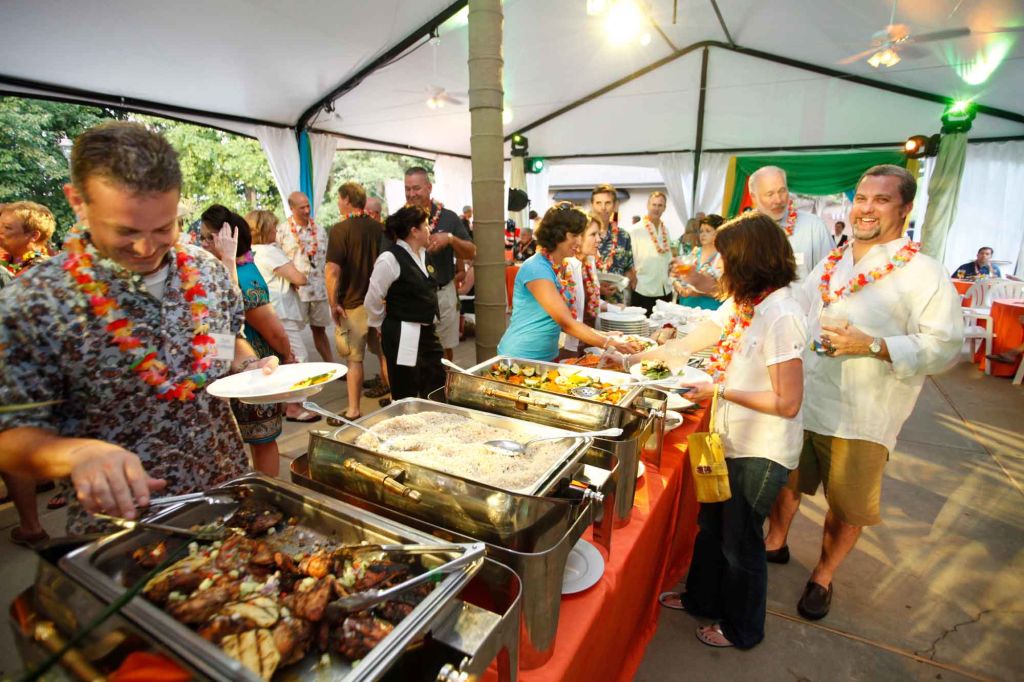Your group could have a luau at Lanier Islands.