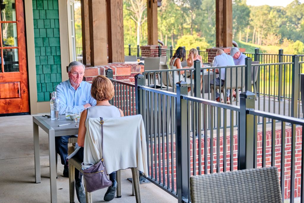 The patio at Boone's
