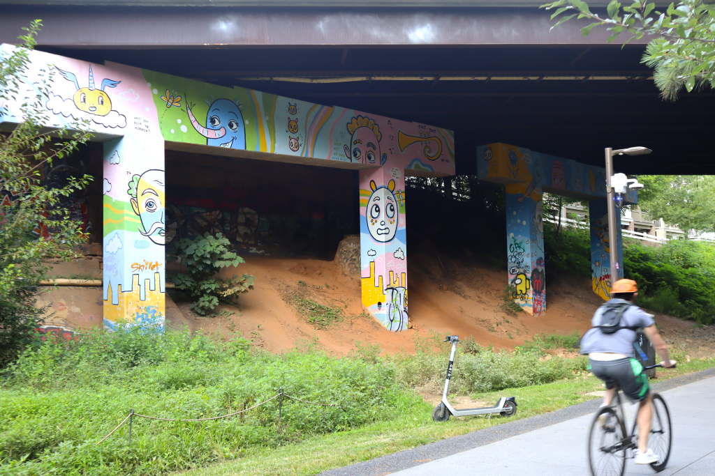 image of biker at Eastside Beltline in atlanta