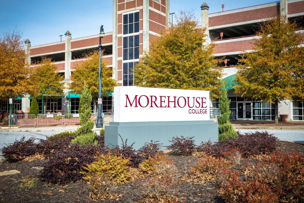 image of Morehouse College sign