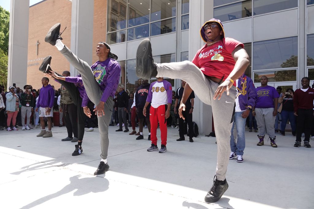 image of Omega Psi Phi Fraternity at Morehouse College in atlanta georgia