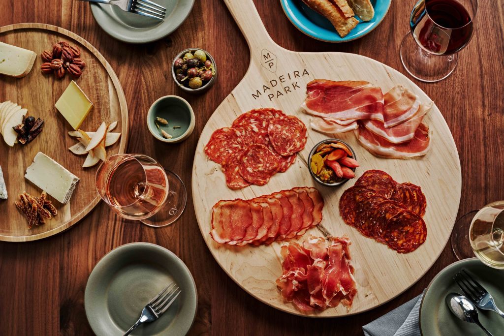 madeira park charcuterie spread on table
