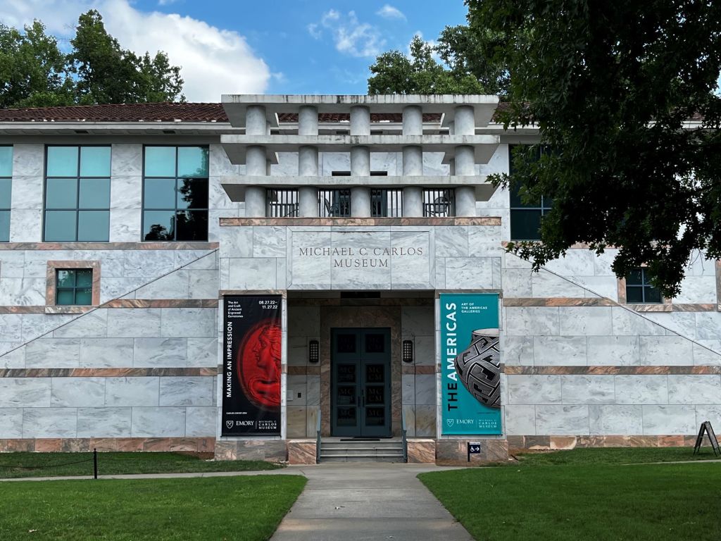 The enterance of the Michael C. Carlos Museum. 