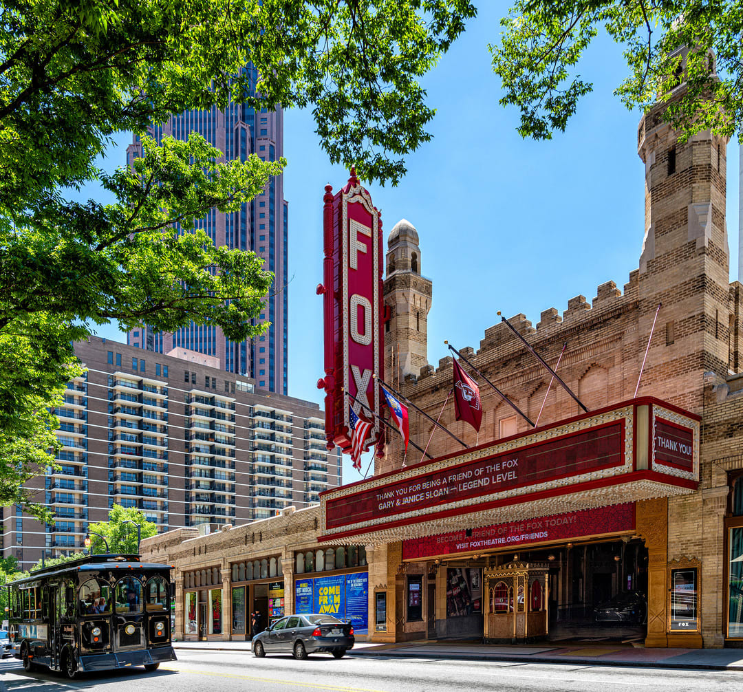 Unique Atlanta Venues with a Nod to History 5 image of Midtown Atlanta's Fox Theatre is located on Peachtree Street in Midtown