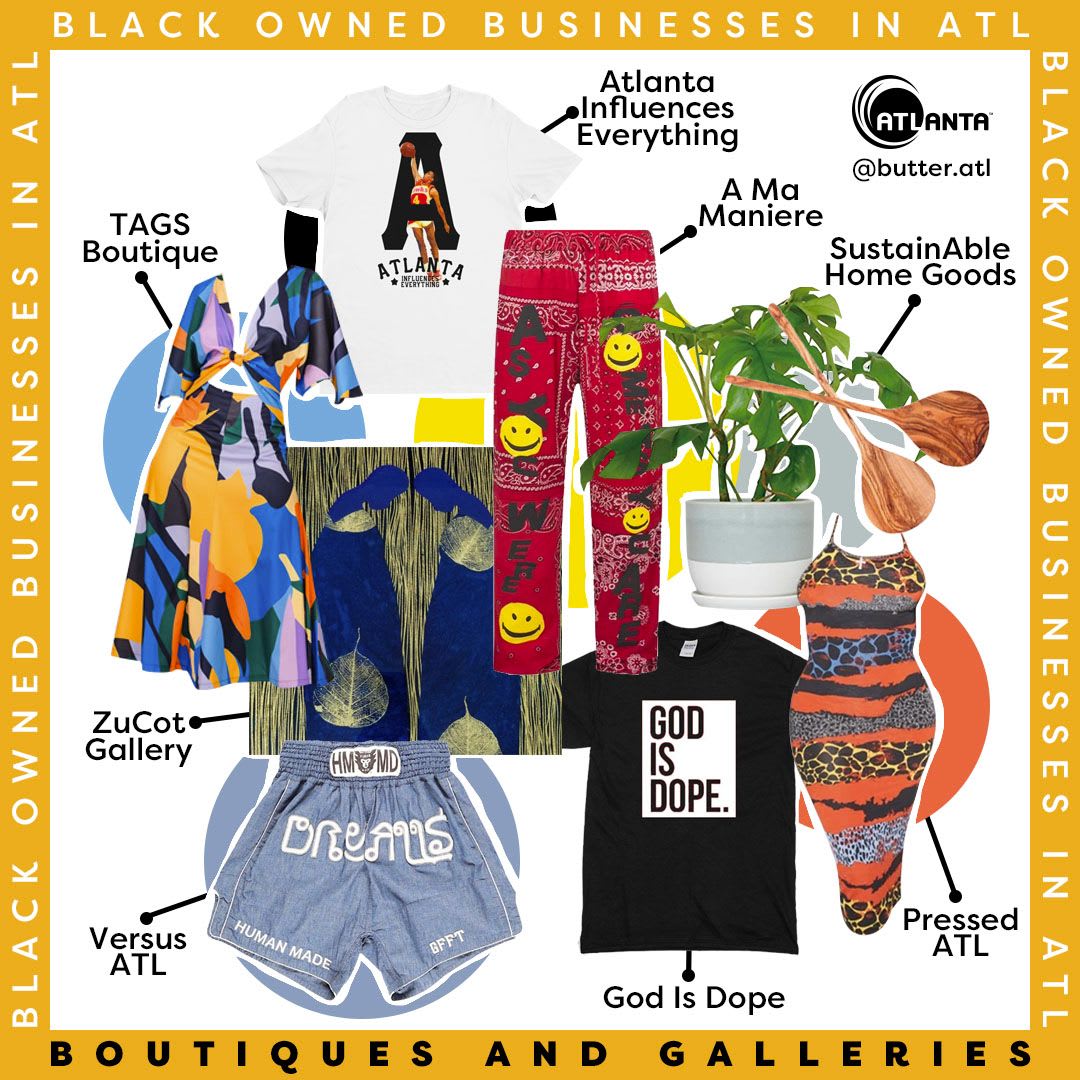 Black owned boutiques and galleries