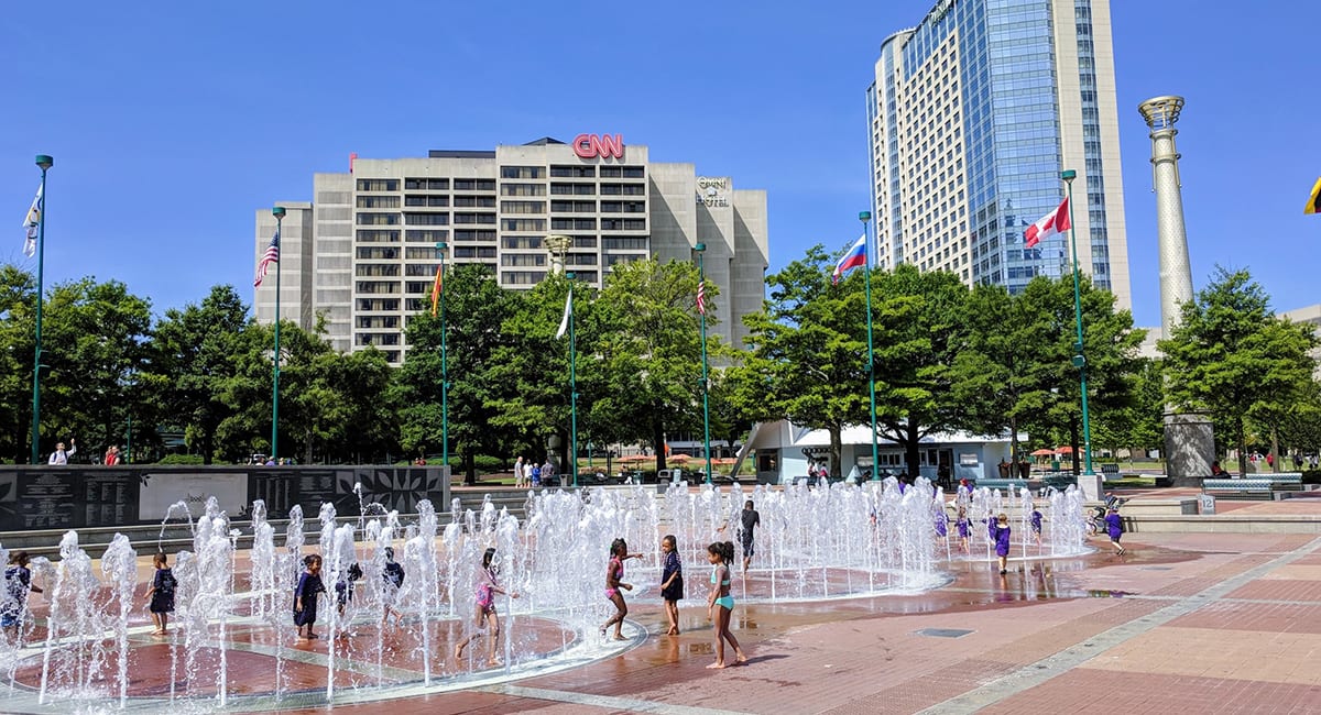 Atlanta Downtown Centennial Olympic Park Fountain of Rings