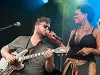 Guitar player and singer performing