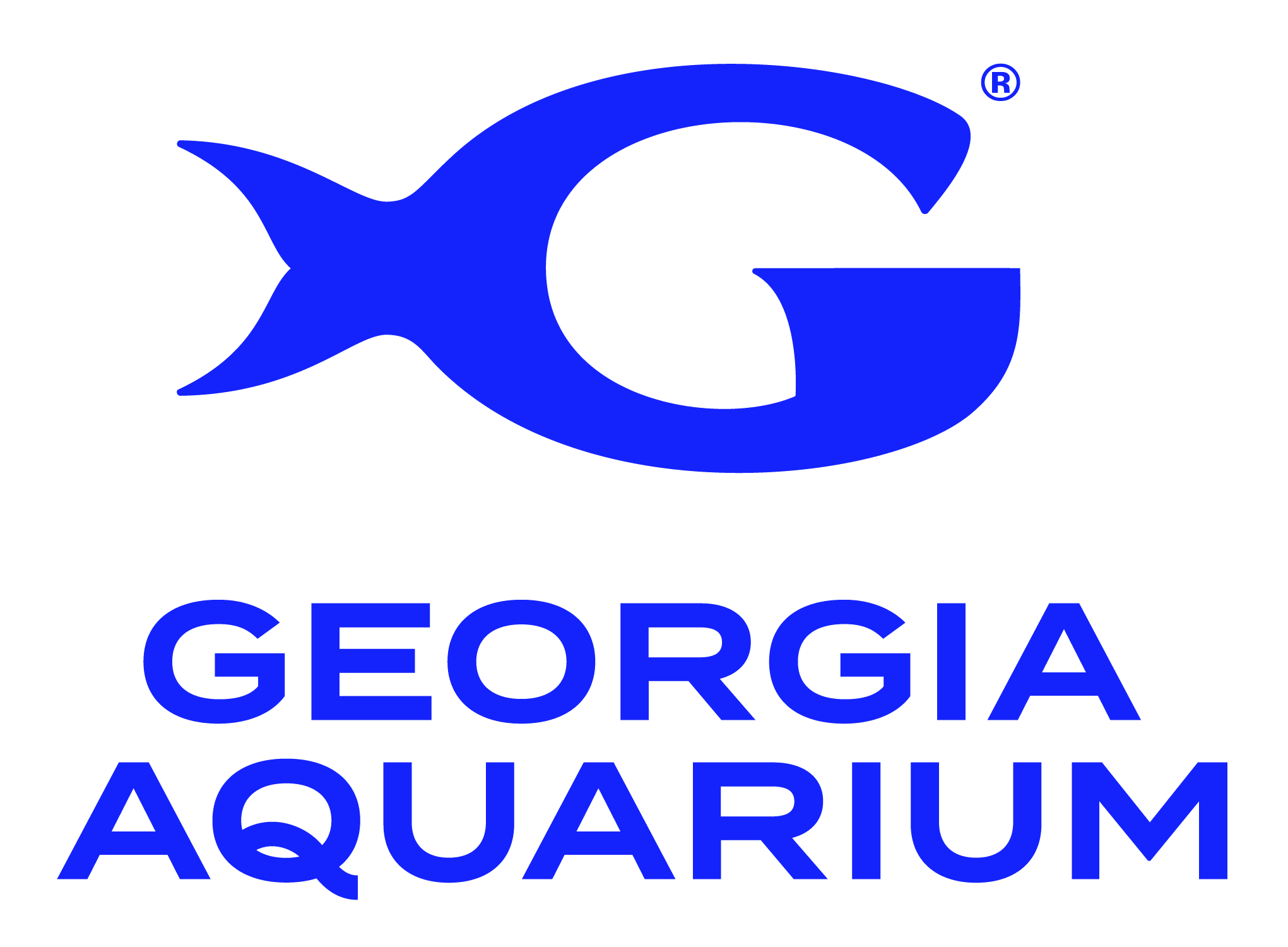 Thanks for Visiting Us at IPW 7 Blue logo for Georgia Aquarium featuring stylized fish and text in Atlanta, Georgia.