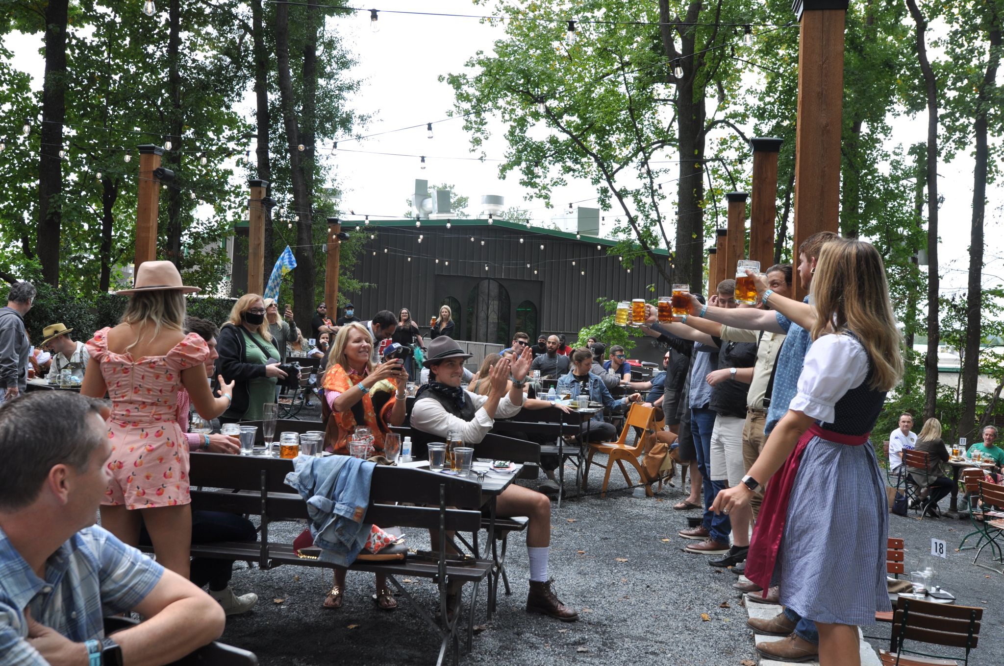 The Bold Monk Brewing beer garden awaits your arrival