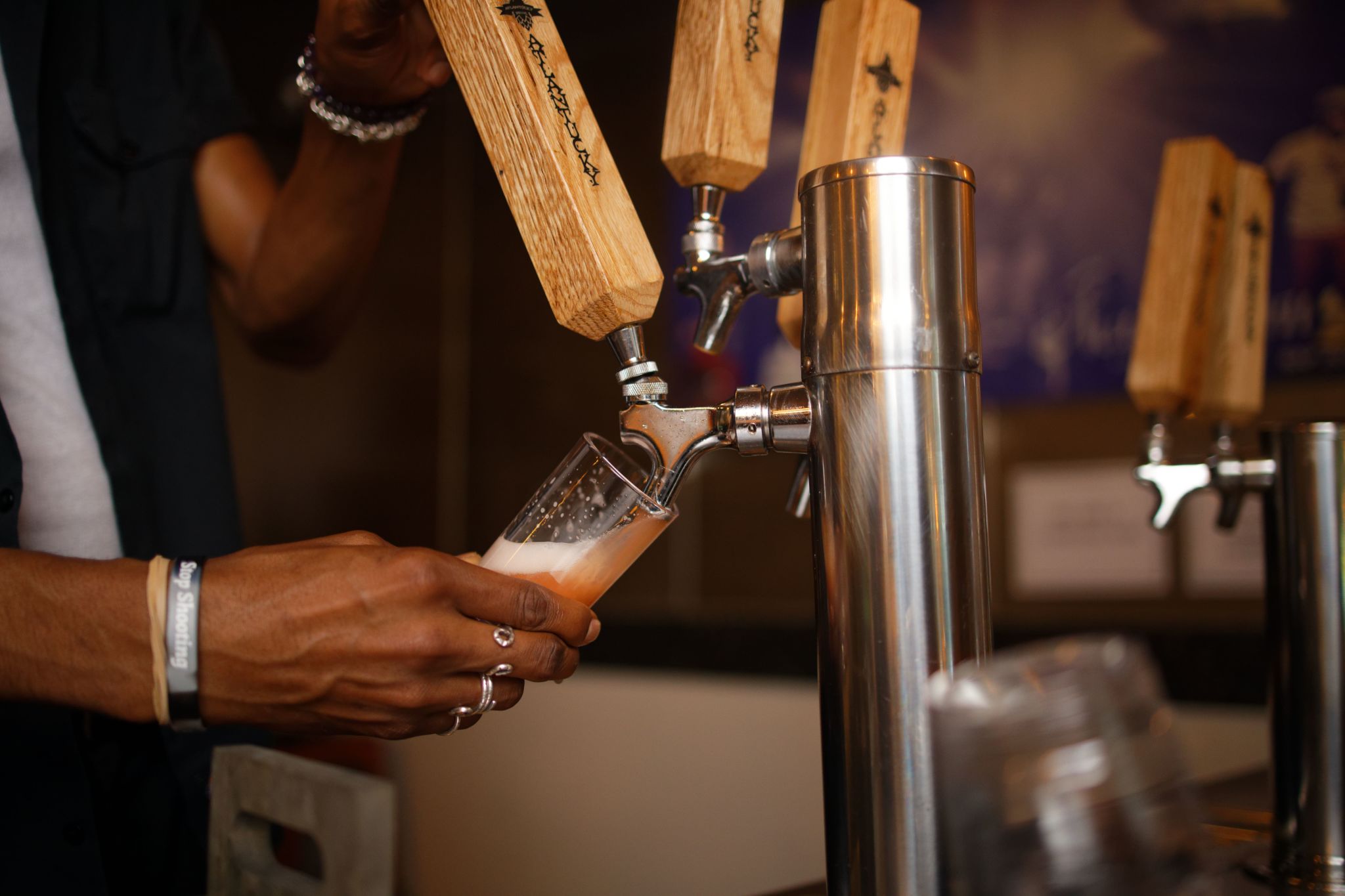 pouring beer