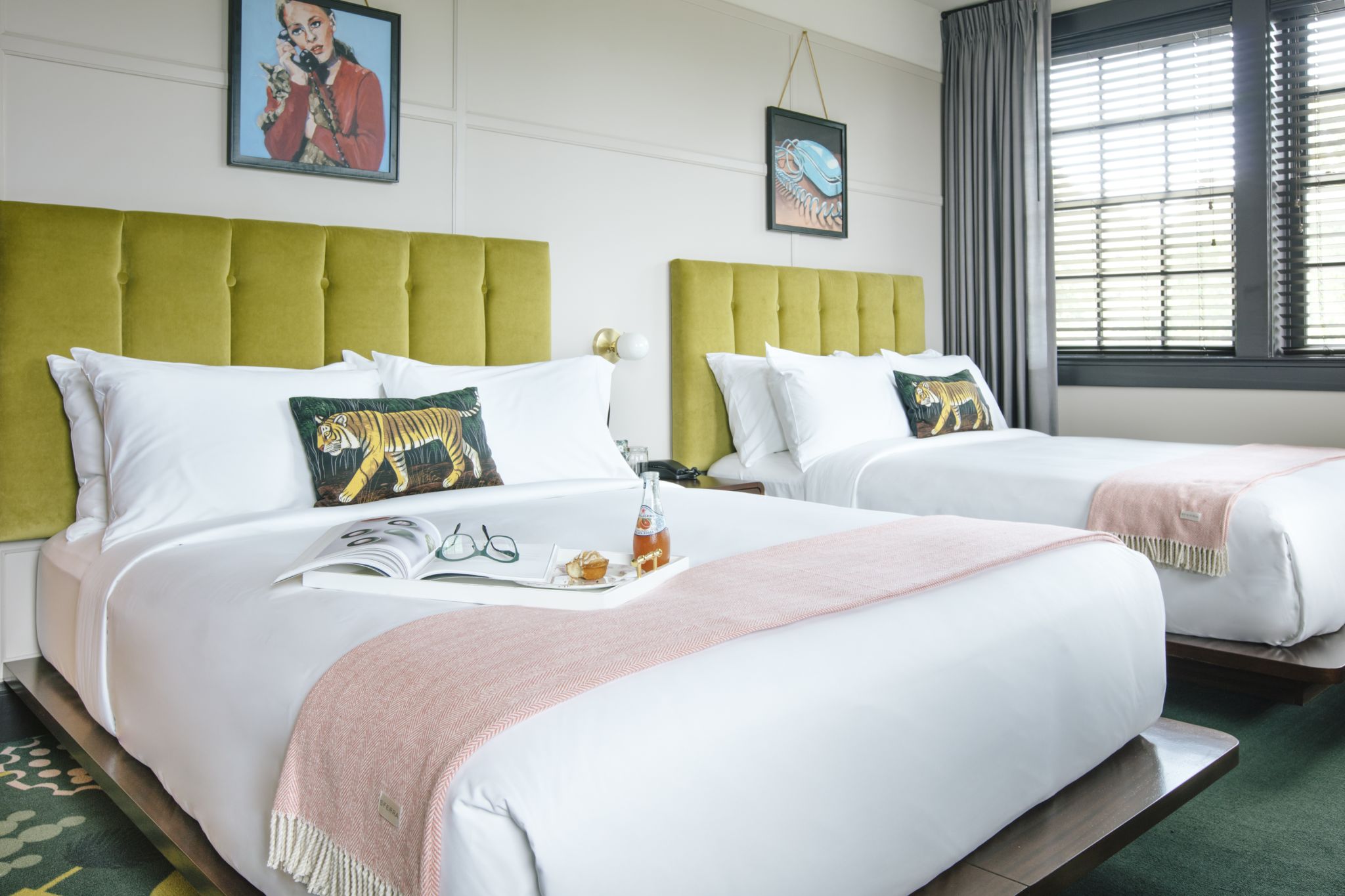 image of guest rooms at Hotel Clermont in Atlanta ga