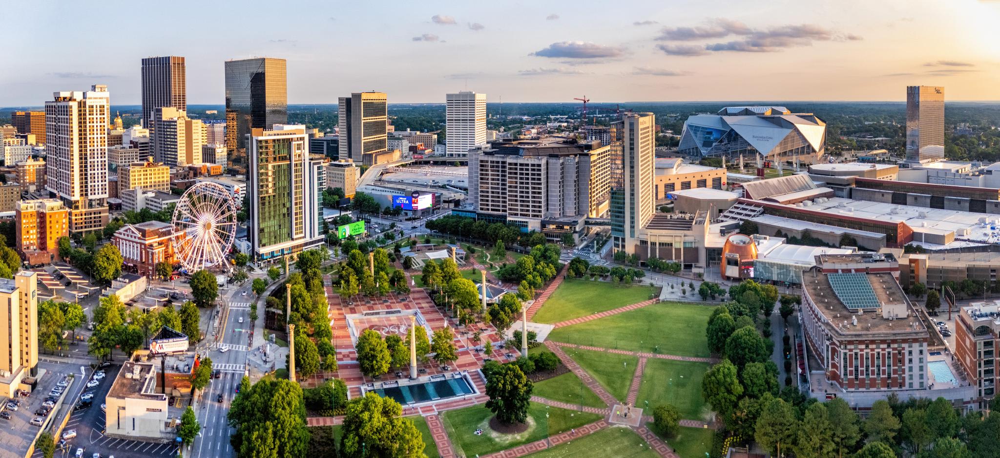 Centennial Olympic Park 5 Aerial view of Downtown Atlanta