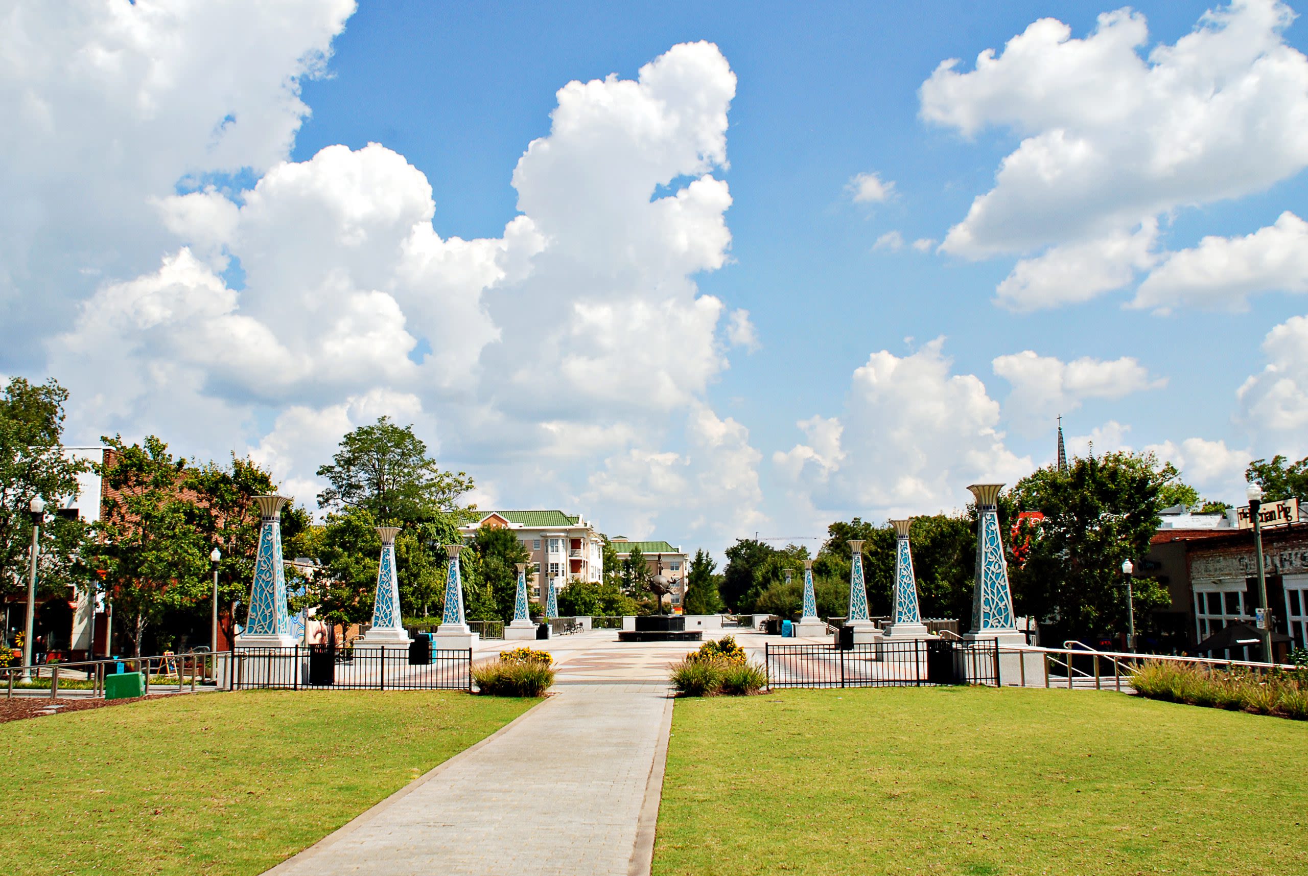 Decatur Square has an open pavilion and gazebo -- perfect for wedding photos