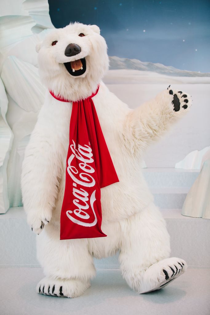 image of the Coca-Cola polar bear at World of Coca-Cola in atlanta ga