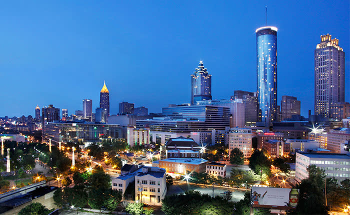 rooftop views from hotel bars in downtown atlanta