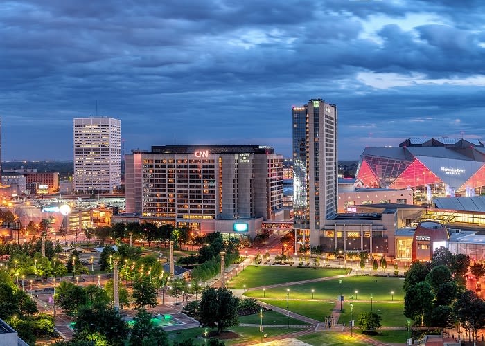 Centennial Olympic Park nearby Mercedes-Benz Stadium