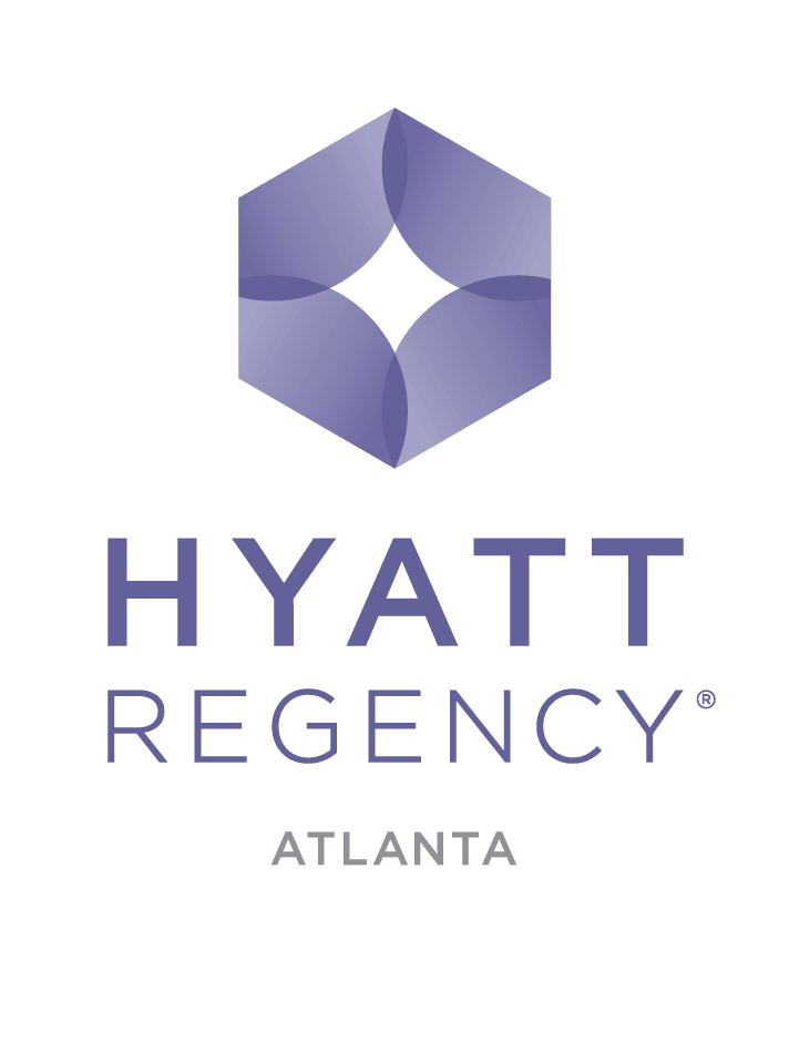ACVB 113th Annual Meeting 20 Hyatt Regency Atlanta logo featuring a stylized blue geometric design in Atlanta, Georgia.