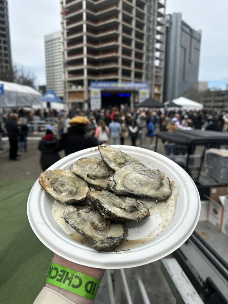 oysters on a plate