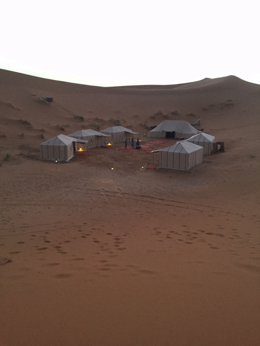 Camping in the desert