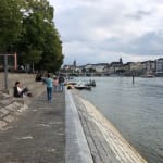 River Rhein where people swim