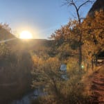 Sunset over the canyon