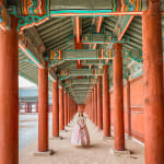 Beautiful Changdeokgung Palace. I had hired a hanbok traditional korean dress for the photoshoot!