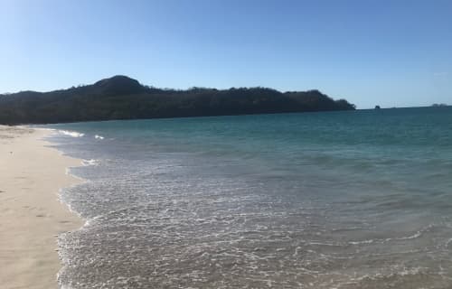 Playa Conchal near Tamarindo. Clear water and few people. Enjoy reading and sunbathing. At the end of the beach there is jetski and few activities if you want. (This part is more busy)