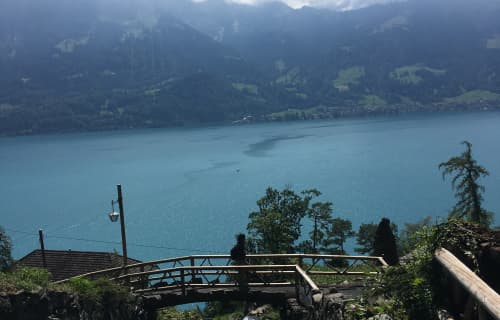 The view on the lake outside the Vaunt. Beatus caves