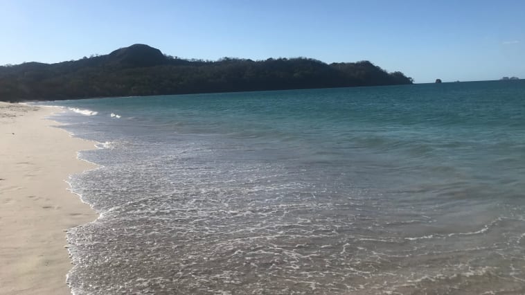 Playa Conchal near Tamarindo. Clear water and few people. Enjoy reading and sunbathing. At the end of the beach there is jetski and few activities if you want. (This part is more busy)