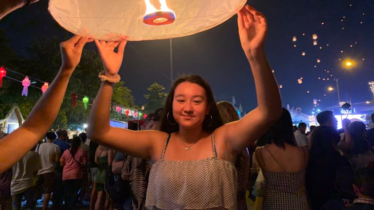 Me releasing my Loy Krathong lantern