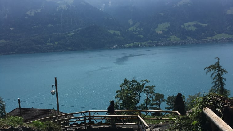 The view on the lake outside the Vaunt. Beatus caves