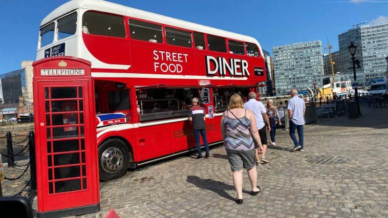 Just outside the Tate there is a very quirky retro London bus that been converted into a diner and the food was incredible.