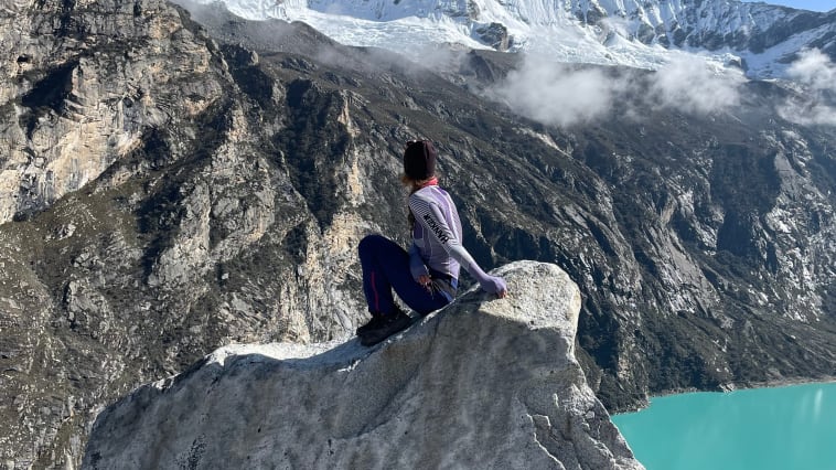 view from top of view point at laguna paron