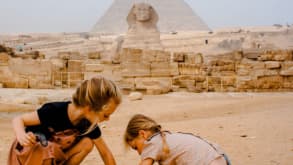Giza - The Pyramids! - Casually playing in the sand in front of the Sphynx and Giza Pyramids
