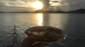 Phi Phi Islands - Work and birthday trip - Seafood Thai dinner at sunset