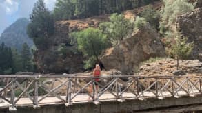 Samaria Gorge - hiking - a bridge