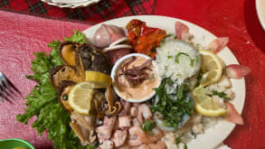 Santiago - I wanted to go to South America. I wanted to volunteer in a city to start my trip and Aji Hostel on Workaway looked so good! - Seafood at Mercado Central