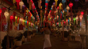 Chiang Mai - Loy Krathong, the culture, and the food. - All of the temples in the old city are decorated like this during Loy Krathong.