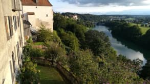 Burghausen - Visiting family and enjoying the beautiful old German town in the summer - View from a terrace in the castle - you can see how far it stretches in the background