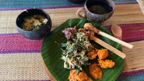 Ubud - Enchanting Encounters in Ubud: Exploring the Bali Bird Park and Tegalalang Rice Terraces - The meal at Green Kitchen-- everything is vegan, sustainable, zero-waste.