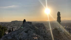 Athens - Visiting a friend and the city - Sunset with acropolis in the backround