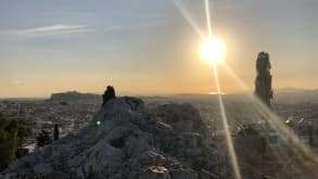 Athens - Visiting a friend and the city - Sunset with acropolis in the backround